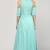 Blue Cold Shoulder Kurta with Embroidered Lace
