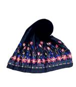 Blue Designer Emboidered Diamond Studed Hijab Head Scarf