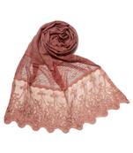 Maroon Designer Design  Diamond Studed Hijab Head Scarf