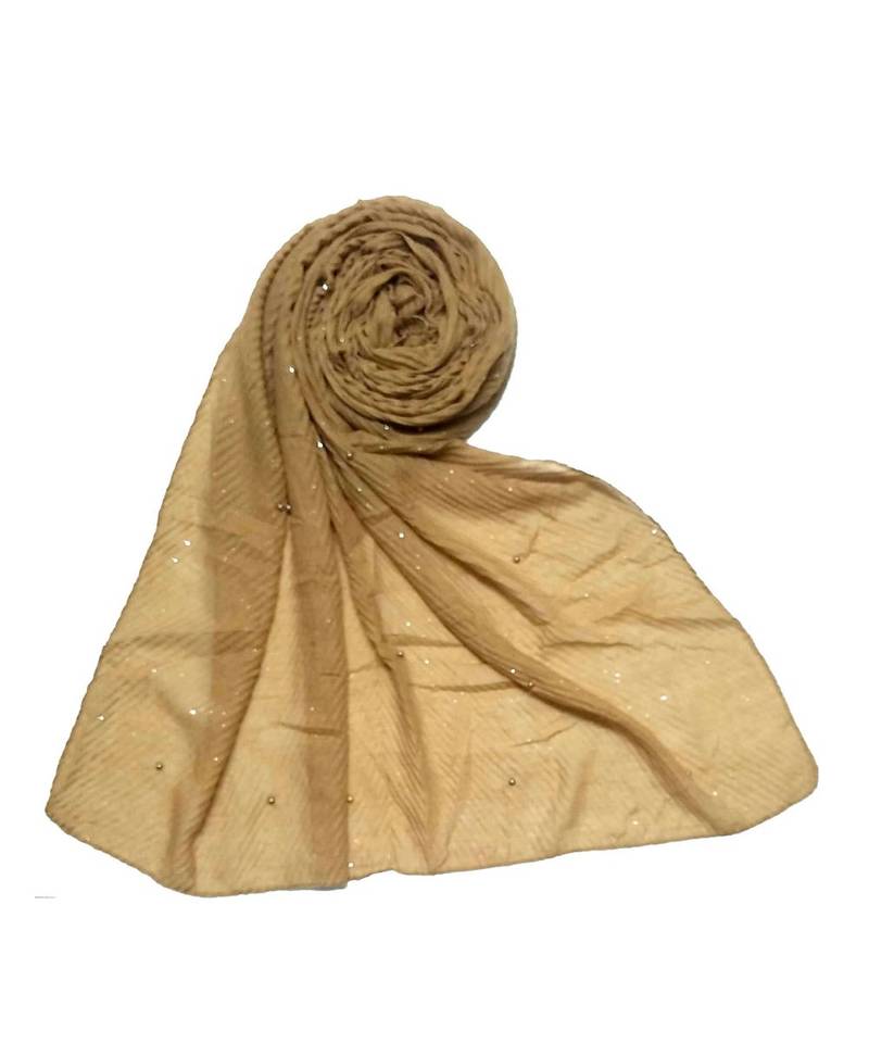 Brown Premium Cotton Crush Hijab Head Scarf