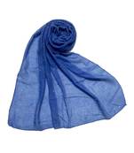 Blue Premium Cotton Crush Hijab Head Scarf