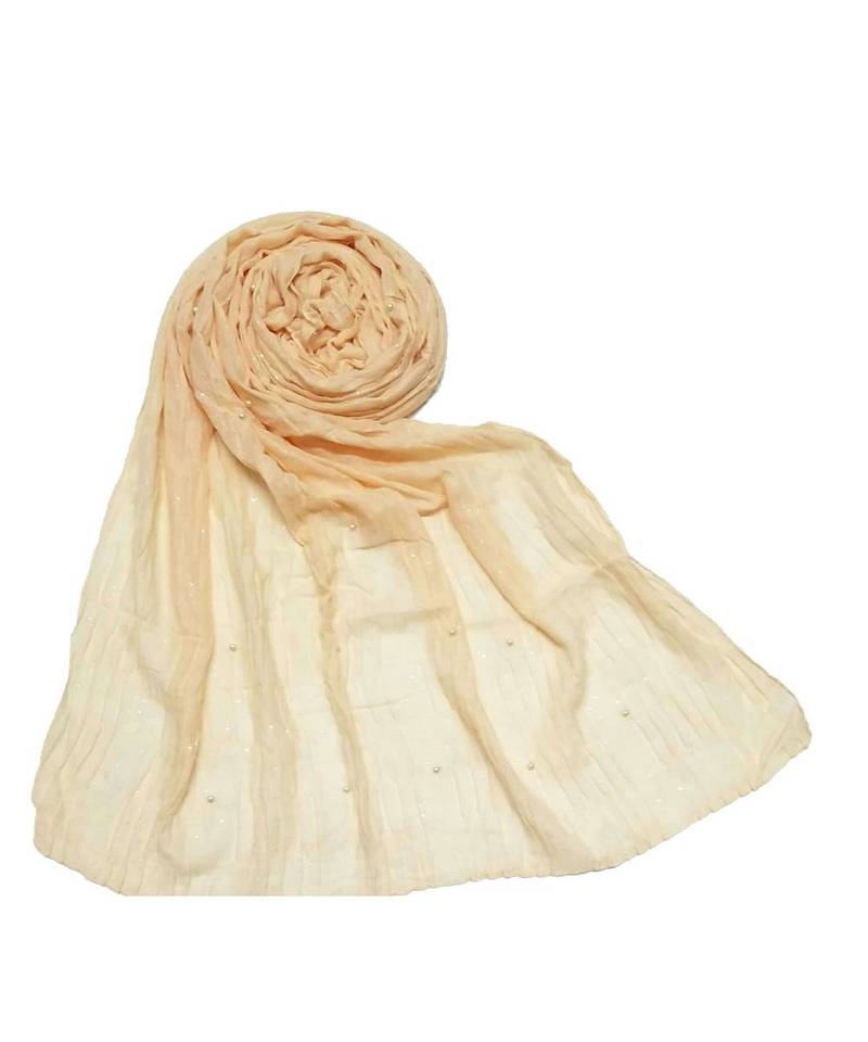 Orange Premium Cotton Crush Hijab Head Scarf