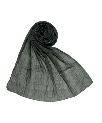 Grey Premium Cotton Crush Hijab Head Scarf 1