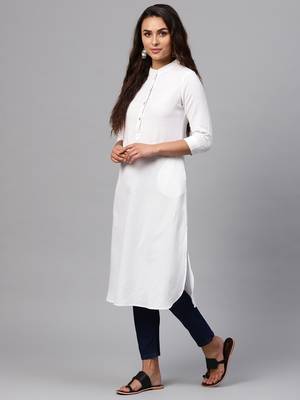 White Straight Kurta 1