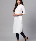 White Straight Kurta
