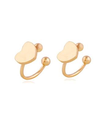 Golden Heart Earclip 1