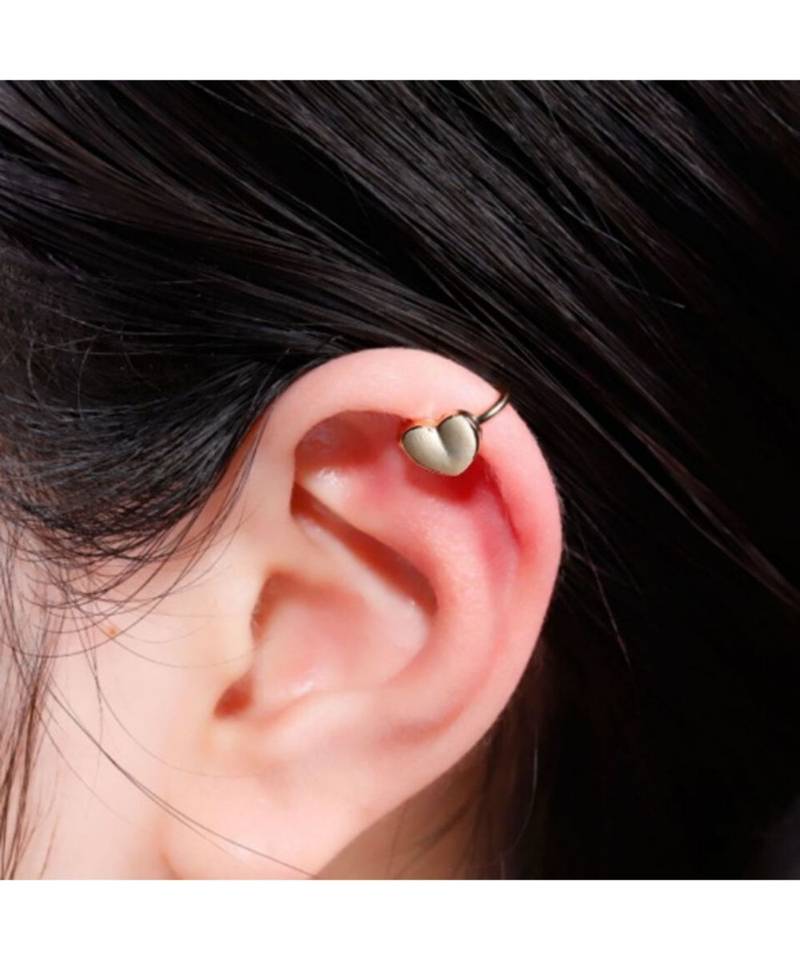 Golden Heart Earclip