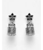 Aarohi Silver Oxidized Jhumka Earrings