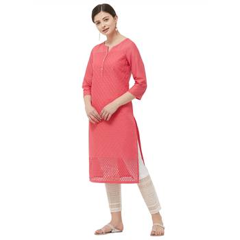 Red embroidered cotton kurtas-and-kurtis 2