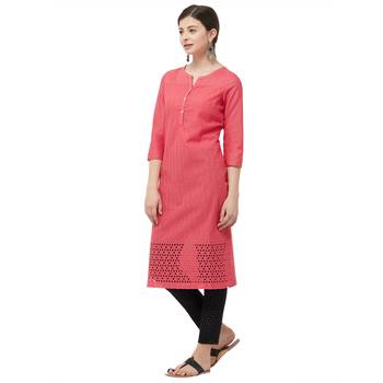 Red embroidered cotton kurtas-and-kurtis 2