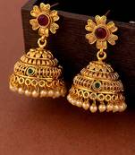 Gold Plated Jhumka Drop Earrings