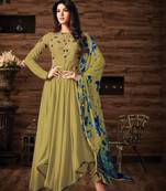 Green Embroidered Georgette Salwar