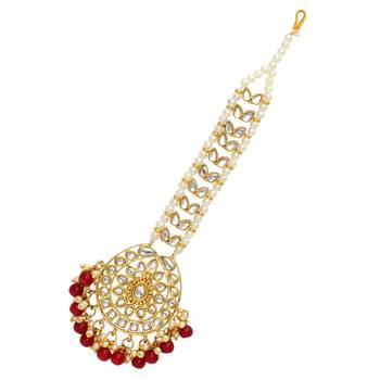 Maroon Maang Tikka 1