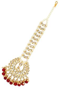 Maroon Maang Tikka