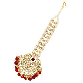 Maroon Maang Tikka 1