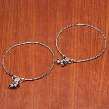 Silver silver anklets 1