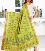 green silk Trends Of Banarasi Dupataa With Hand Made Tassel