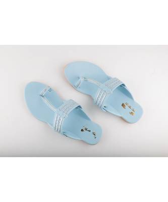 Ice Blue Kolhapuris 1