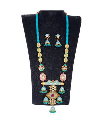 Cute Delicate Princess Look Touquoise Pink Necklace 1
