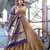 beige woven art silk bandhani readymade lehenga cholis