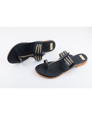 Black & Golden Kolhapuris 3