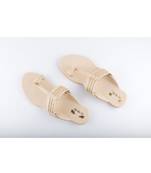 Beige & Golden Kolhapuris