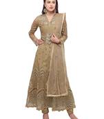 Green embroidered net salwar