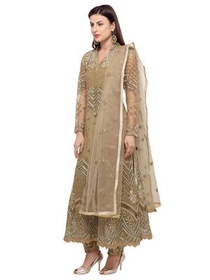 Green embroidered net salwar 2