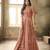 Orange Embroidered Net Salwar