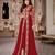 Red Embroidered Georgette Salwar
