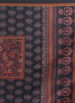 Black Printed Chanderi Silk Dupatta 5