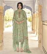 Green Embroidered Cotton Salwar