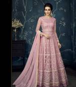 Pink Embroidered Georgette  Salwar