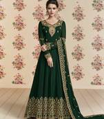Green Embroidered Georgette Salwar
