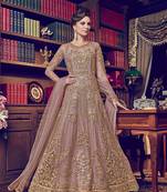Grey Embroidered Georgette Salwar