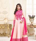 Cream Embroidered Georgette Salwar