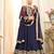 Blue Embroidered Georgette Salwar