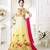 Yellow Embroidered Georgette Salwar