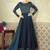 Blue Embroidered Satin Salwar