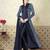 Blue Embroidered Satin Salwar
