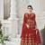 Red Embroidered Georgette Salwar