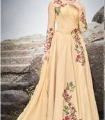 Peach Embroidered Silk Blend Salwar