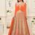 Orange Embroidered Silk Blend Salwar