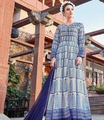 Turquoise Embroidered Silk Blend Salwar