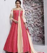 Pink Embroidered Silk Blend Salwar