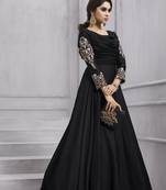 Black Embroidered Silk Blend Salwar