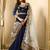 Blue Embroidered Silk Blend Salwar