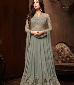 Green Embroidered Crepe Salwar