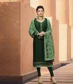 Green Embroidered Jacquard Salwar