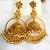 Gold Plated Polki Pearl Bali Ring Jhumka Earrings